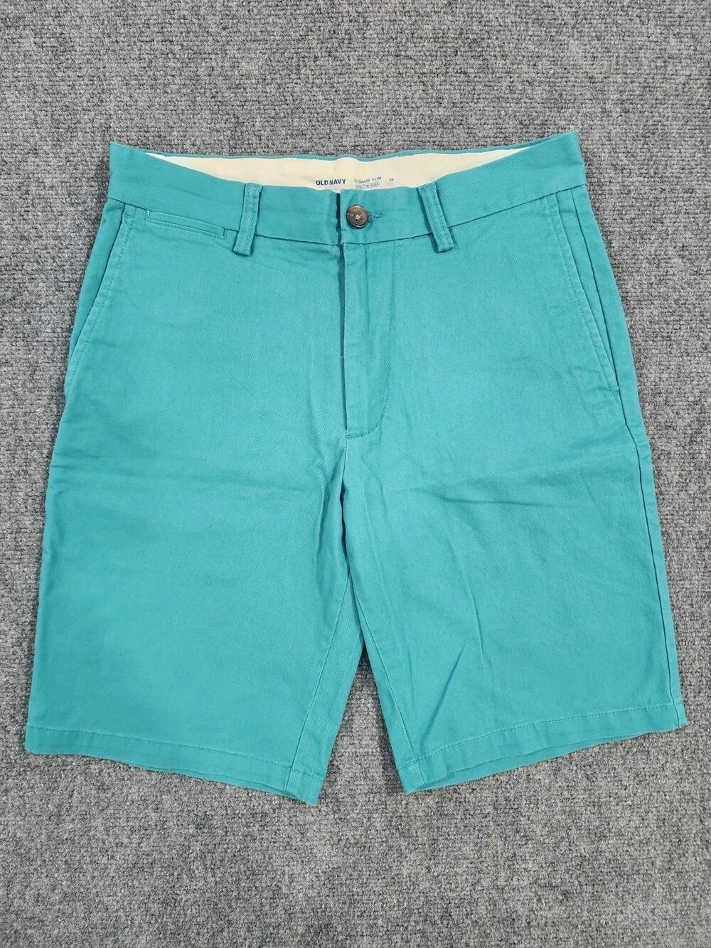 Old Navy Mens Ultimate Slim Shorts Built In Flex Canopy Teal Blue Green Size 30